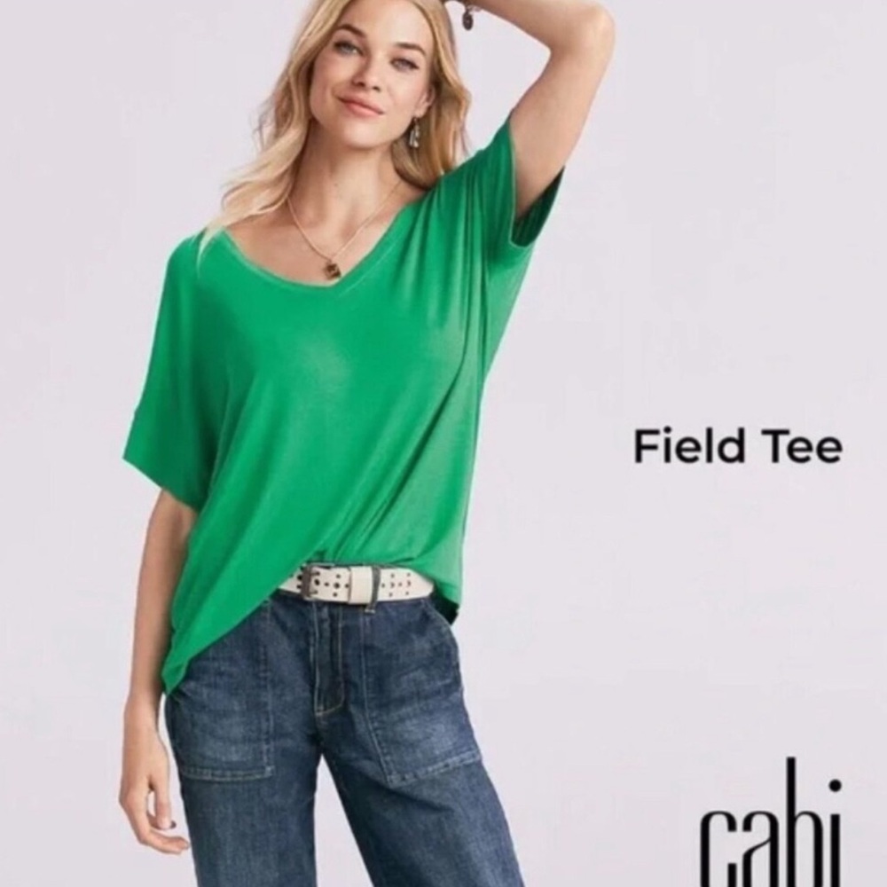 CABI green oversized Field Tee XS S